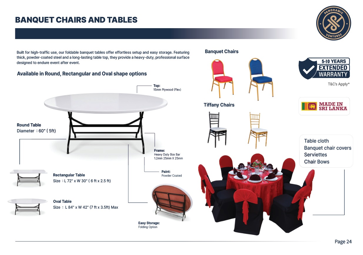 Banquet Chairs & Tables